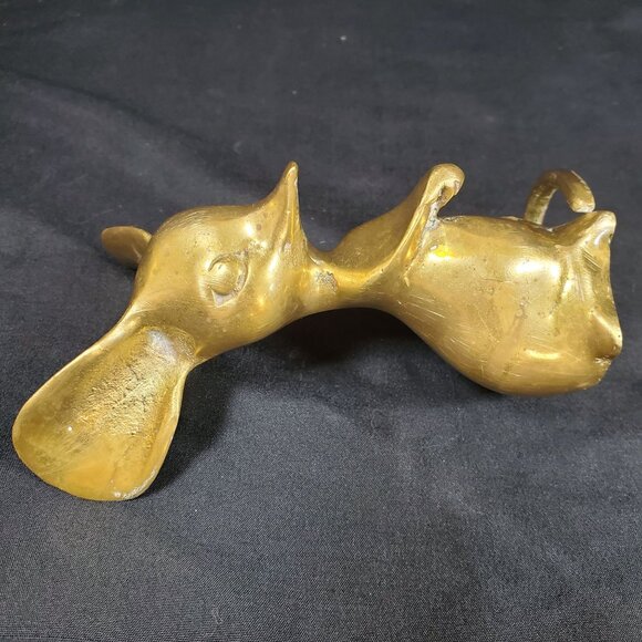 VTG Solid Brass Mouse Figurine | Mid Century Brass Animal Sculpture | Whimsical - Picture 15 of 15
